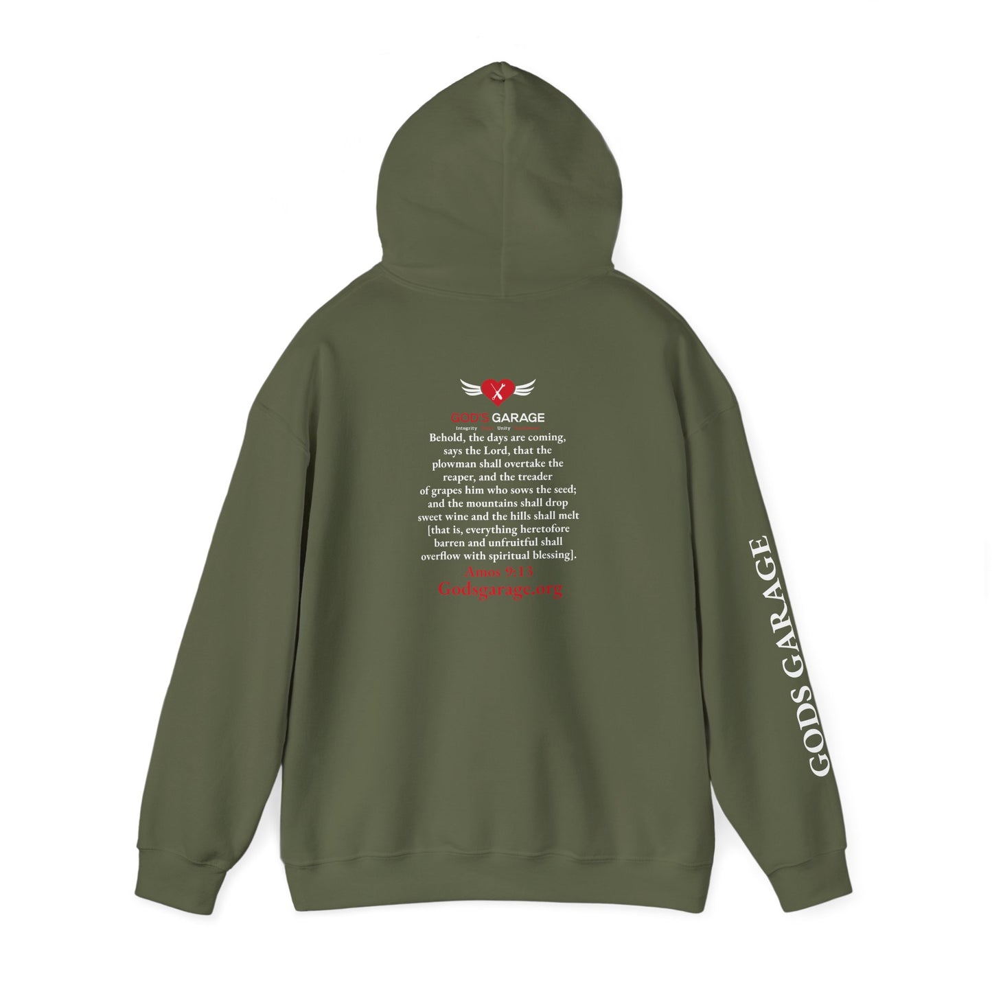 Faith & Service Hoodie | Amos 9:13