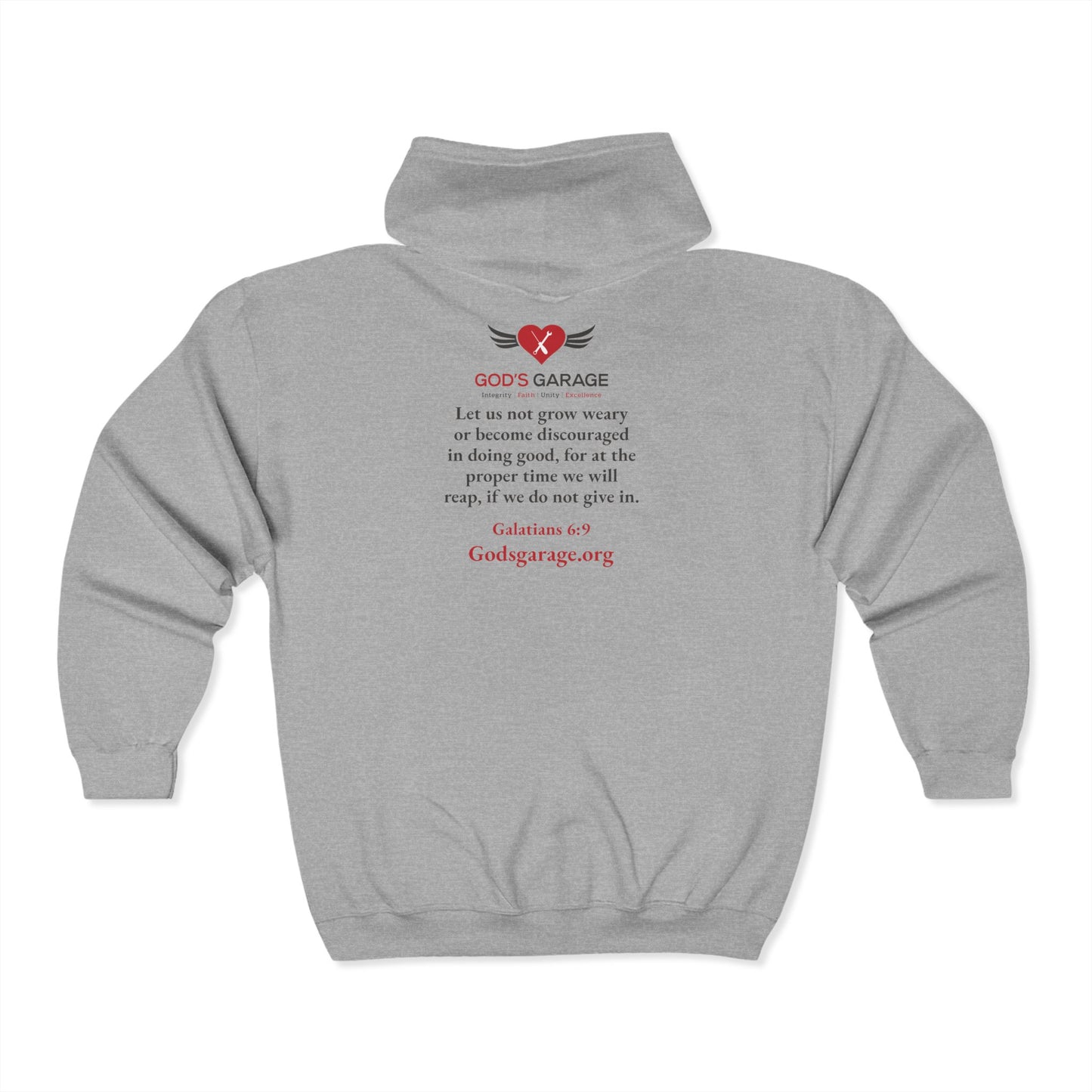 Zip-Up Sweatshirt | Galatians 6:9