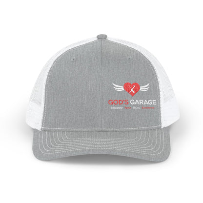 God's Garage Embroidered Trucker Cap – Faith-Based Auto Mechanic Hat