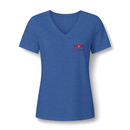 Women's V‑Neck Tee — 'God's Daughter' Heart & Wings Faith Shirt