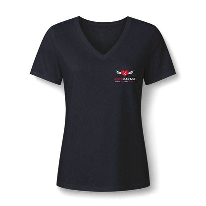 Women's V‑Neck Tee — 'God's Daughter' Heart & Wings Faith Shirt
