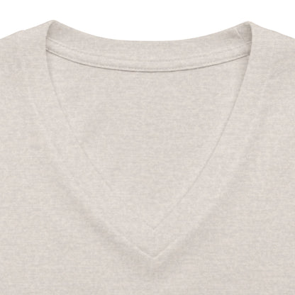 Women's V‑Neck Tee — 'God's Daughter' Heart & Wings Faith Shirt
