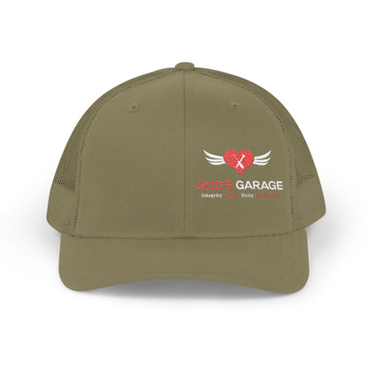 God's Garage Embroidered Trucker Cap – Faith-Based Auto Mechanic Hat
