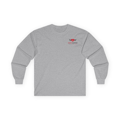 Long Sleeve Tee — God’s Garage Support Shirt (Helping Single Mothers, Widows & Wives of Deployed Military)