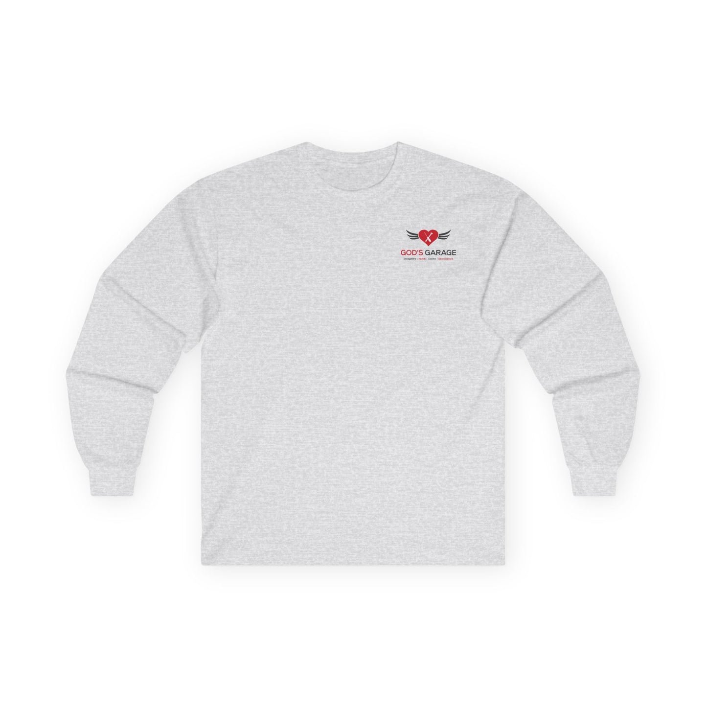 Long Sleeve Tee — God’s Garage Support Shirt (Helping Single Mothers, Widows & Wives of Deployed Military)
