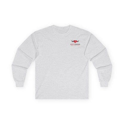 Long Sleeve Tee — God’s Garage Support Shirt (Helping Single Mothers, Widows & Wives of Deployed Military)
