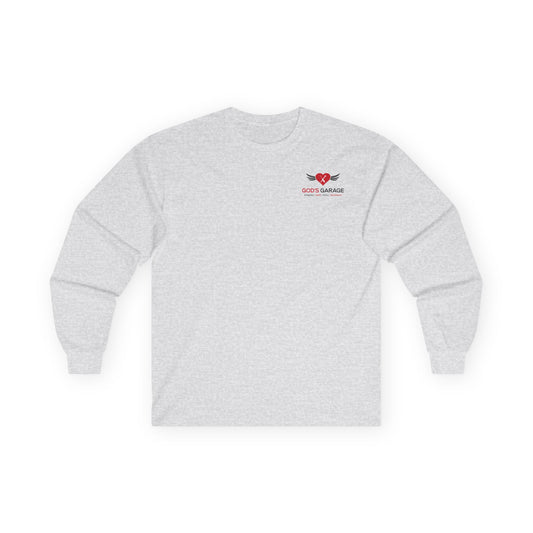 Long Sleeve Tee — God’s Garage Support Shirt (Helping Single Mothers, Widows & Wives of Deployed Military)