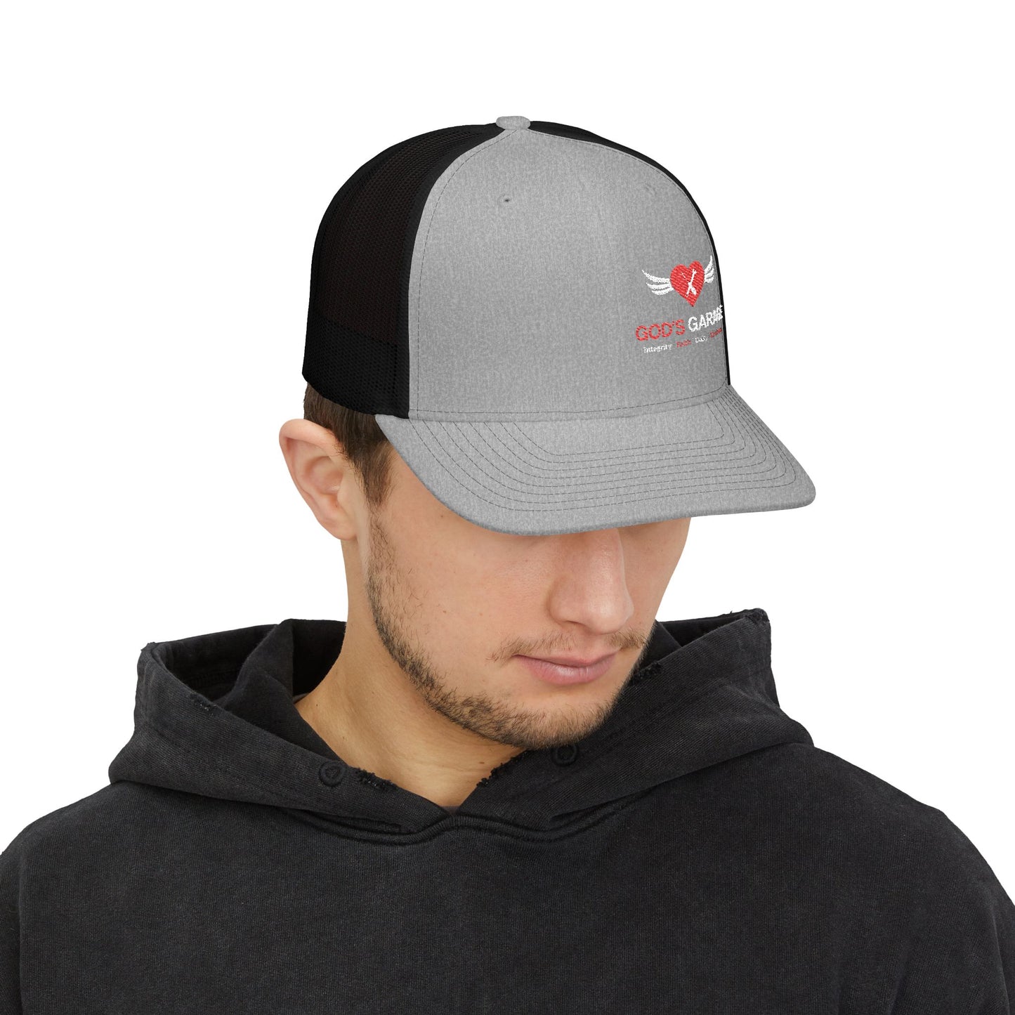 God's Garage Embroidered Trucker Cap – Faith-Based Auto Mechanic Hat